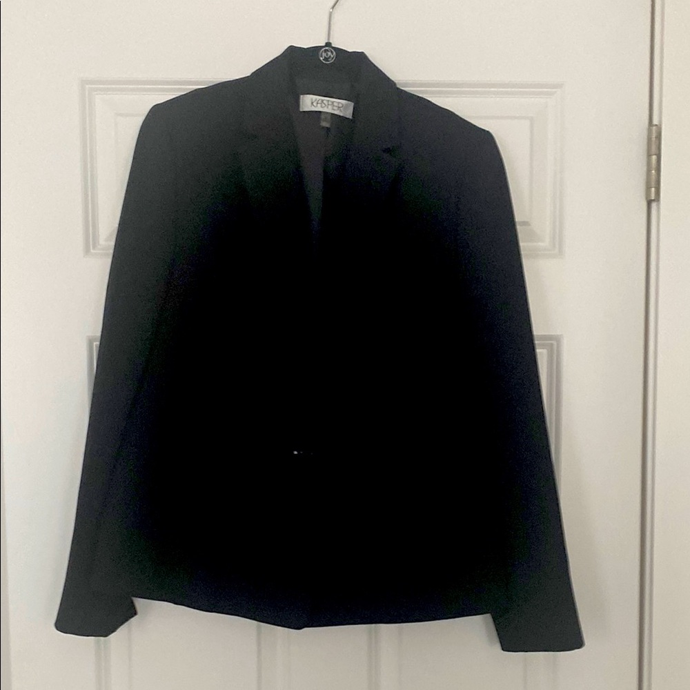 Kasper Black Blazer with Notched Lapel